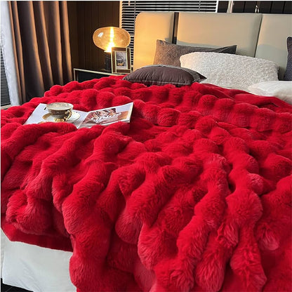 Cobija Deluxe Piel de Conejo – Calidez Premium con Textura Piña