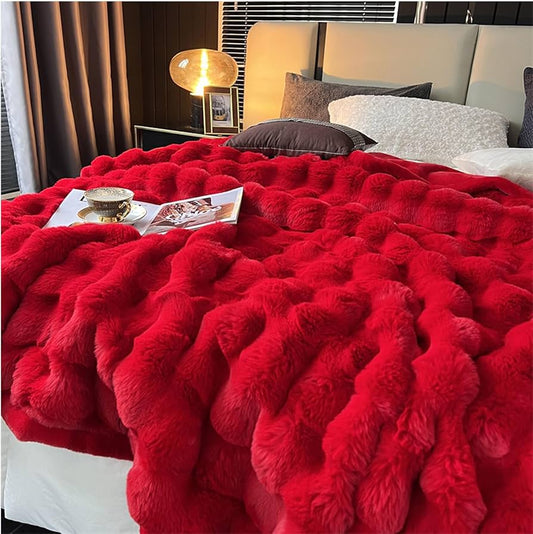 Cobija Deluxe Piel de Conejo – Calidez Premium con Textura Piña