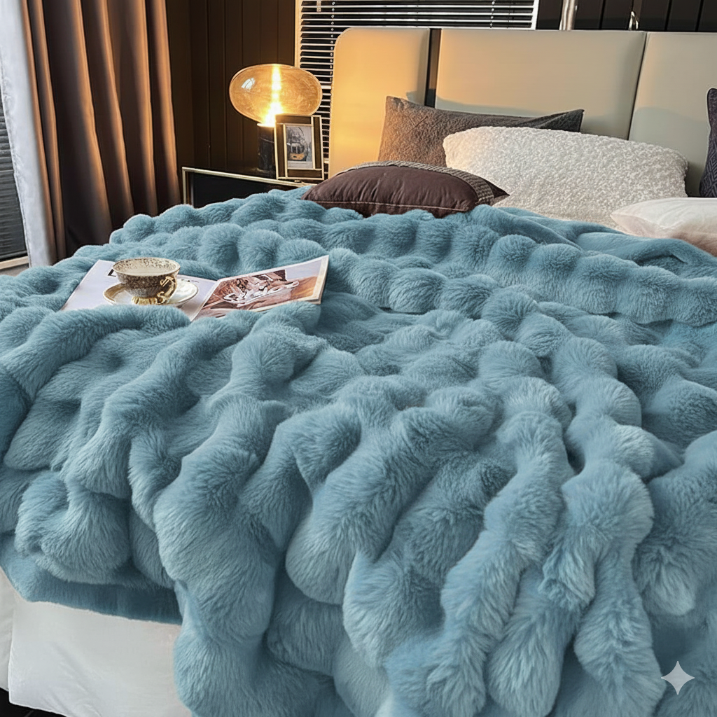 Cobija Deluxe Piel de Conejo – Calidez Premium con Textura Piña