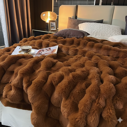 Cobija Deluxe Piel de Conejo – Calidez Premium con Textura Piña