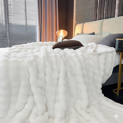 Cobija Deluxe Piel de Conejo – Calidez Premium con Textura Piña